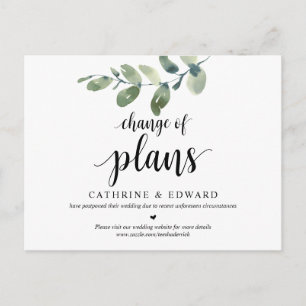 Greenery Garden, Announcement, Postponed Postcard