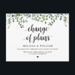 Greenery Garden, Change of plans, Postponed Postcard<br><div class="desc">This is the modern summer greenery garden,  in Black font,  Wedding party invitation Rescheduled (Change of plans) postcard. It is the perfect and elegant way to make the reschedule announcement to your friends and family.</div>