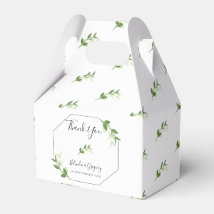 Greenery Garden Leaves Frame Wedding Favour Box