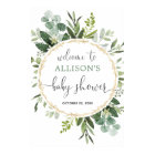 Greenery gender neutral baby shower welcome sign