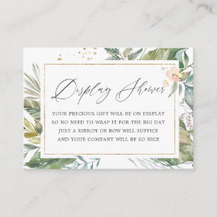 Greenery Geometric Bridal Shower Display Shower Enclosure Card