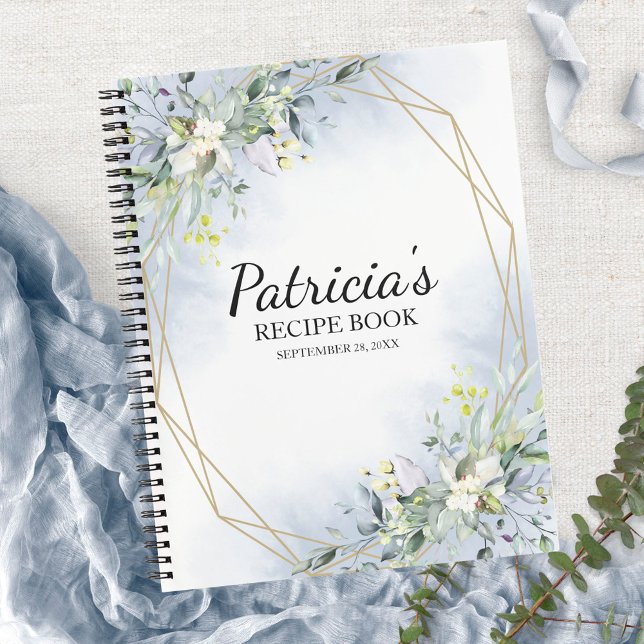 Greenery Geometric Bridal Shower Recipe Book (Creator Uploaded)