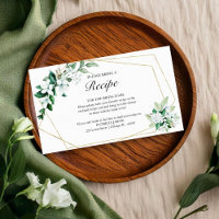 Greenery Geometric Bridal Shower Recipe Request