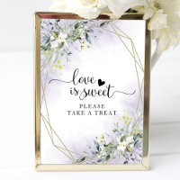 Greenery Geometric Eucalyptus Love Is Sweet Sign
