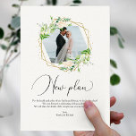 Greenery Geometric New Plan Elopement Reception<br><div class="desc">Greenery Geometric New Plan Elopement Reception Postcard</div>