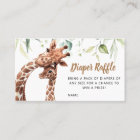 Greenery Giraffe Baby Shower Diaper Raffle