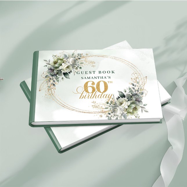 Greenery Gold 60th Birthday Boho Party Guest Book (Greenery Gold 60th Birthday Boho Party Guest Book

)