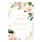 Greenery & Gold Geometric Baby Shower Welcome