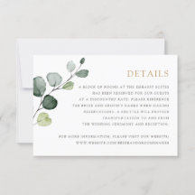 Greenery Gold Geometric Frame Elegant Details Info