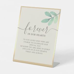 Greenery Gold Wedding Memorial Sign