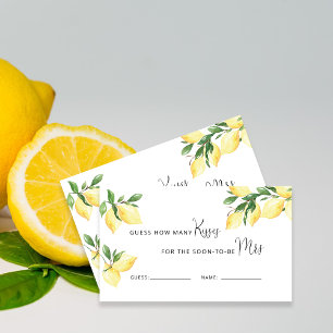 Greenery Guess How Many Kisses Game Enclosure Card