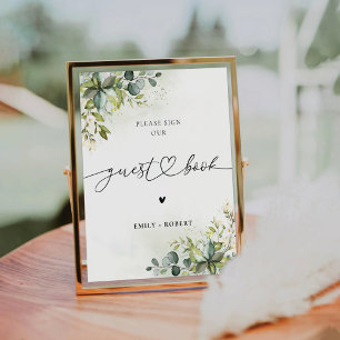 Greenery Guest Book Sign