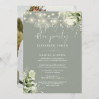 Greenery Happily Ever After Eloped Wedding Photo
