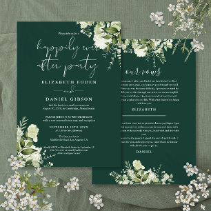 Greenery Happily Ever After Party Wedding Vows Invitation