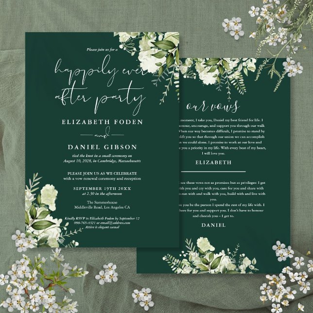 Greenery Happily Ever After Party Wedding Vows Invitation (Greenery Happily Ever After Party Wedding Vows Invitation
)