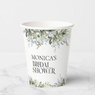 Greenery Herbal Bridal Shower Paper Cup