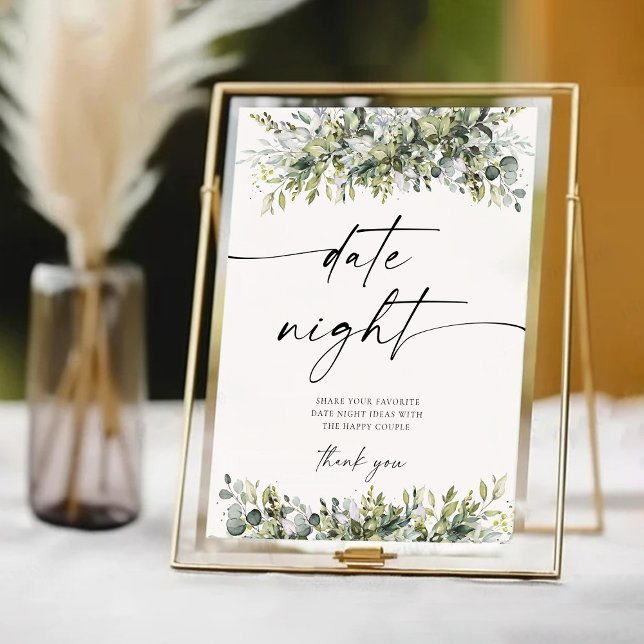 Greenery Herbal Date Night Ideas Sign (Creator Uploaded)