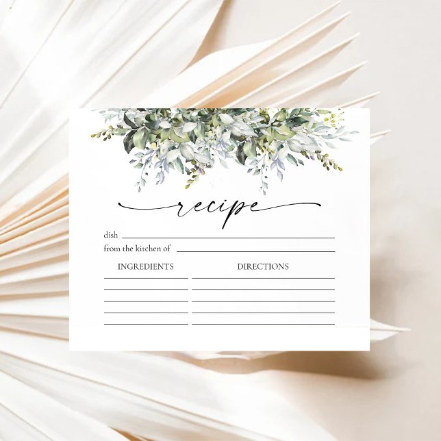 Greenery Herbal Large Recipe Card (Creator Uploaded)