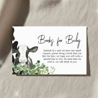 Greenery Holy Cow Baby Shower Books for Baby