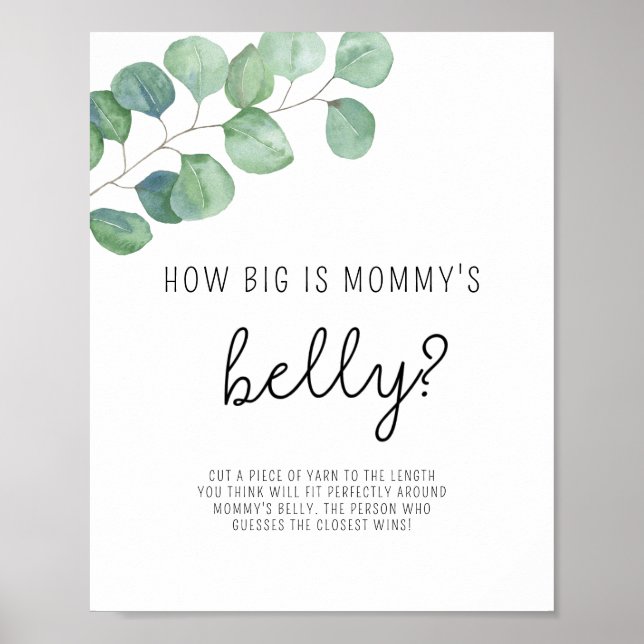 Greenery - How big is mummy's belly game poster (Front)