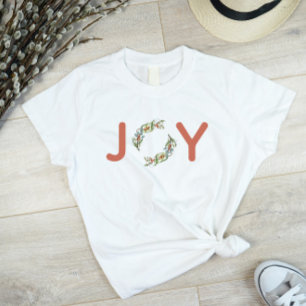 Greenery Joy Christmas Wreath Botanical T-Shirt