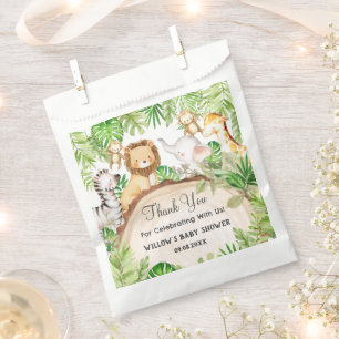 Greenery Jungle Animals Baby Shower 1st Birthday  Favour Bags