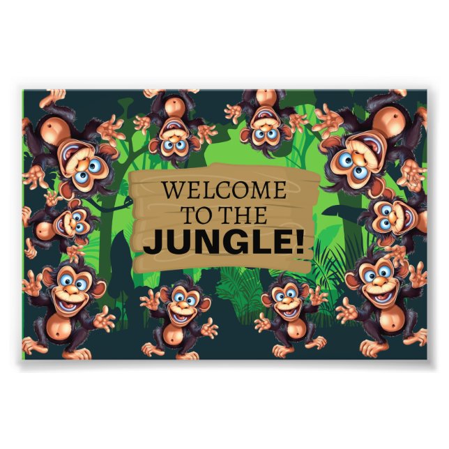 Greenery Jungle Animals Safari  Photo Print (Front)