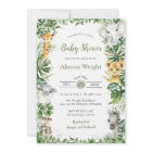Greenery Jungle Safari Animals Boy Baby Shower
