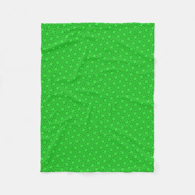 Greenery Kaleidoscope Fleece Blanket (Front)