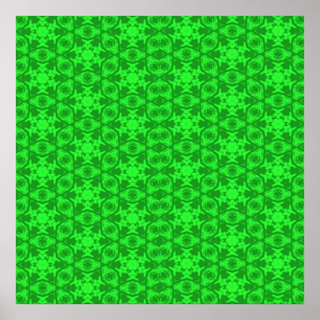 Greenery Kaleidoscope Poster (Front)