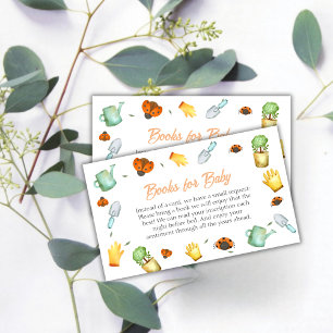 Greenery Ladybug Garden Books For Baby Shower Enclosure Card