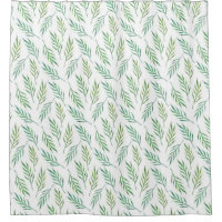 Greenery leaves pattern. Watercolor tropical palm