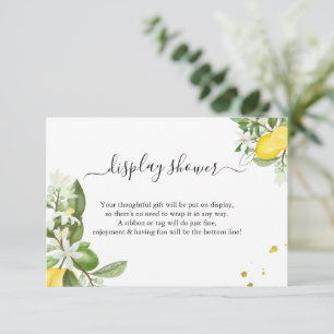 Greenery Lemony Display Bridal Wedding Shower Enclosure Card