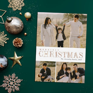 Greenery Letters 3 Photo Collage Christmas