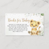 Greenery Lion Baby Shower Books for Baby