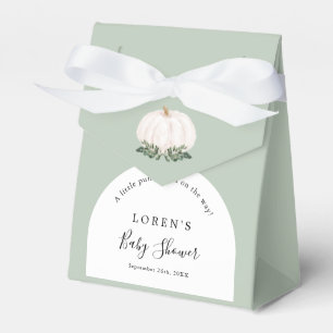 Greenery Little Pumpkin Baby Shower Favour Box