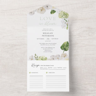 Greenery Love In Bloom Bridal Shower All In One Invitation