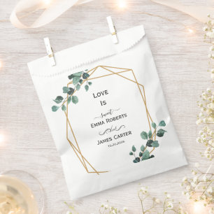 Greenery Love Is Sweet Favour Boxes Bags