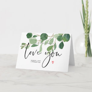 Greenery Love You Card for Future Husband Wife