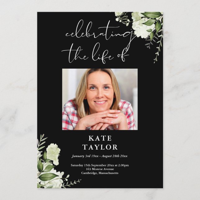 Greenery Memorial Funeral Order Of Service  Programme (Front)