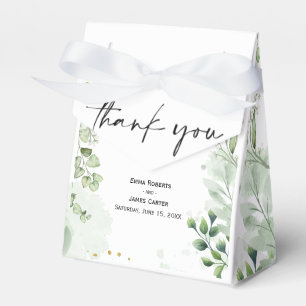 Greenery Minimalist Wedding Favour Boxes