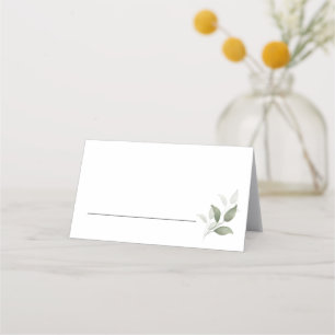Greenery Modern Wedding Place Card