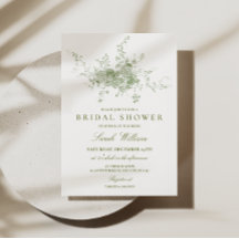Greenery Monogram French Toile Bridal Shower