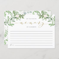 Greenery My Favourite Memory Retirement Party