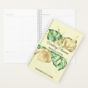 Greenery Palm Gold Yellow Tropical Wedding Planner