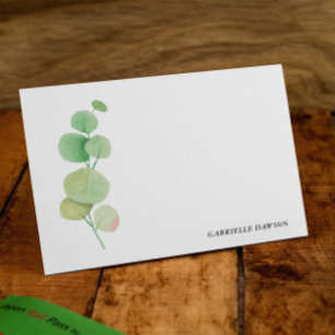 Greenery Personalised Note Cards