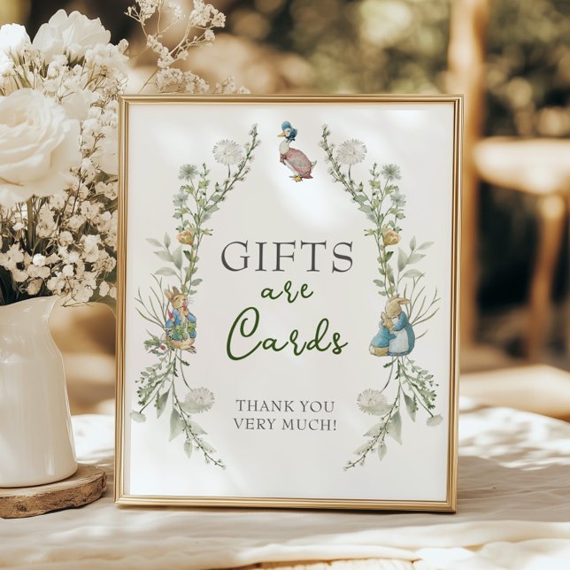 Greenery Peter Rabbit Wildflower Gifts and Cards Poster (Creator Uploaded)
