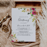 Greenery Pink Blush Floral Christening