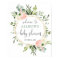 Greenery pink girl baby shower welcome sign