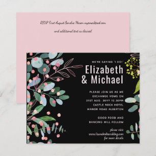 Greenery Pink Modern Wedding